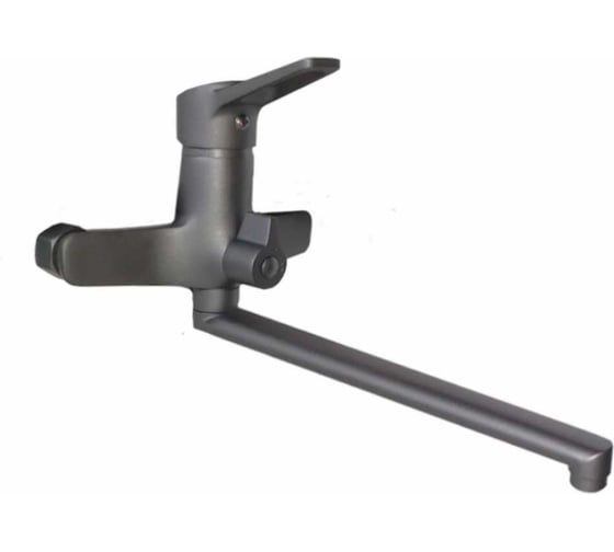 Изображение товара Смеситель для ванны INGROSSO 222-155-19 Federico гусак L 35 см, картридж 35мм, серый УТ-00045872