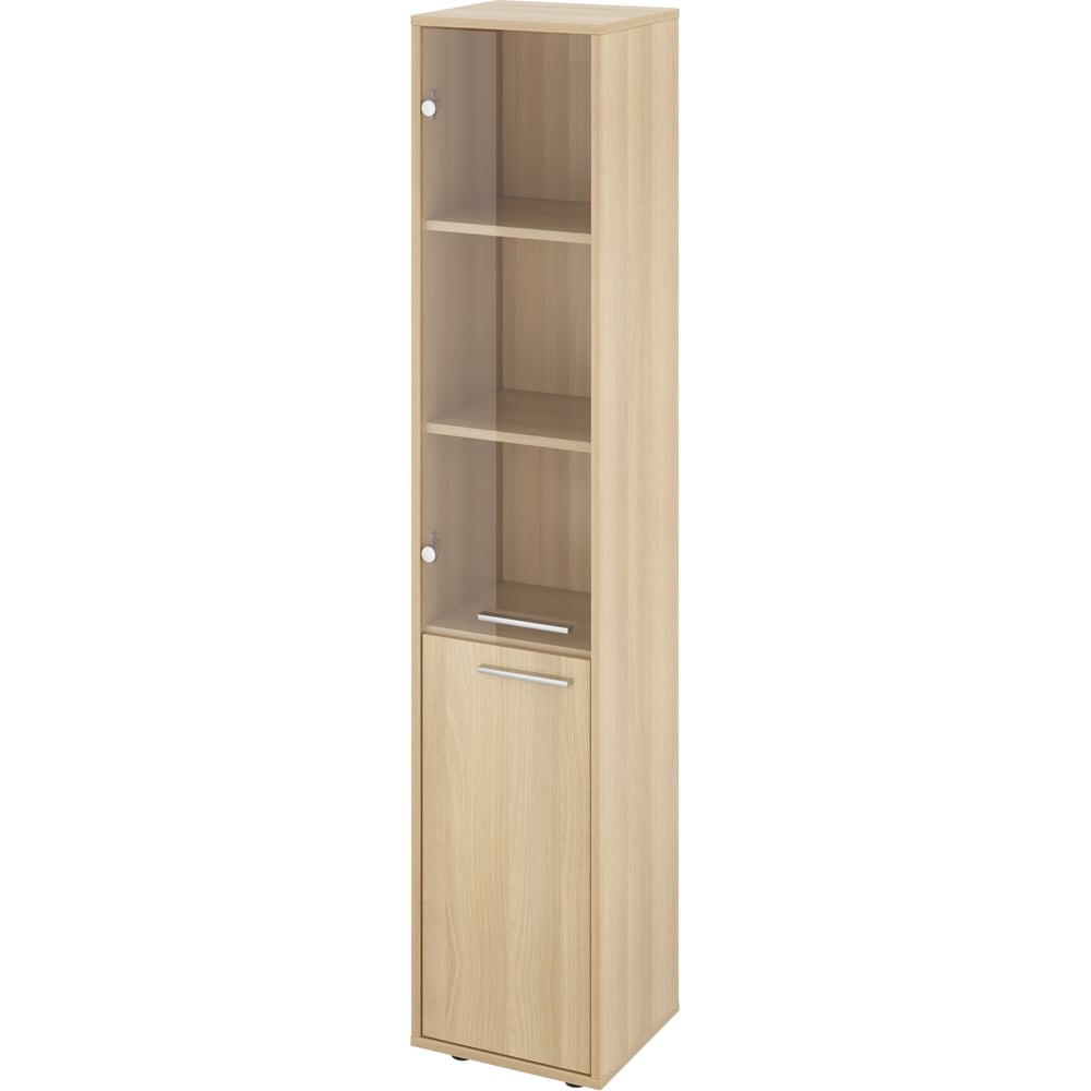 Изображение товара Колонка Монолит Канцлер закрытая со стеклом 1845мм шкаф для хранения офисный и домашний