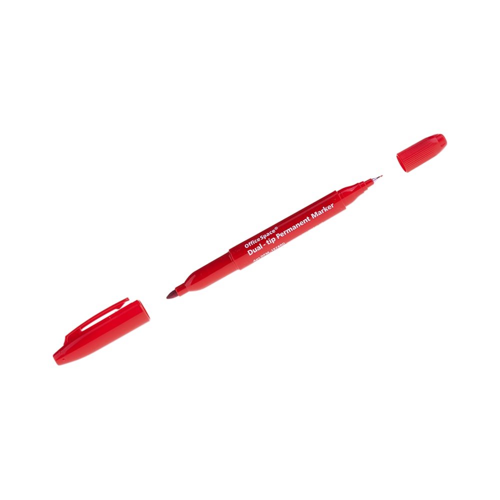 Изображение товара Двухсторонний перманентный маркер OfficeSpace красный 0.8/2.2 мм DPM_1578RD
