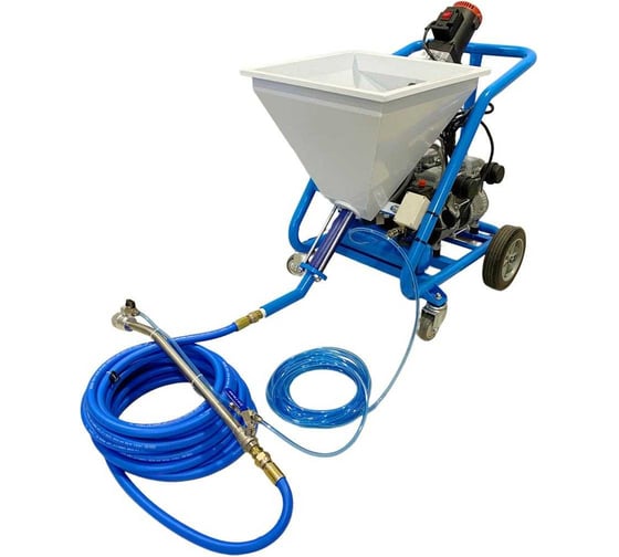 Изображение товара Установка AktiSpray AvS-10-20RA -DUO 2 компрессора для нанесения гидроизоляционных материалов и шпатлевки с автоматикой, комплект с рукавами и распылитем AvS-10-20RA-DUO