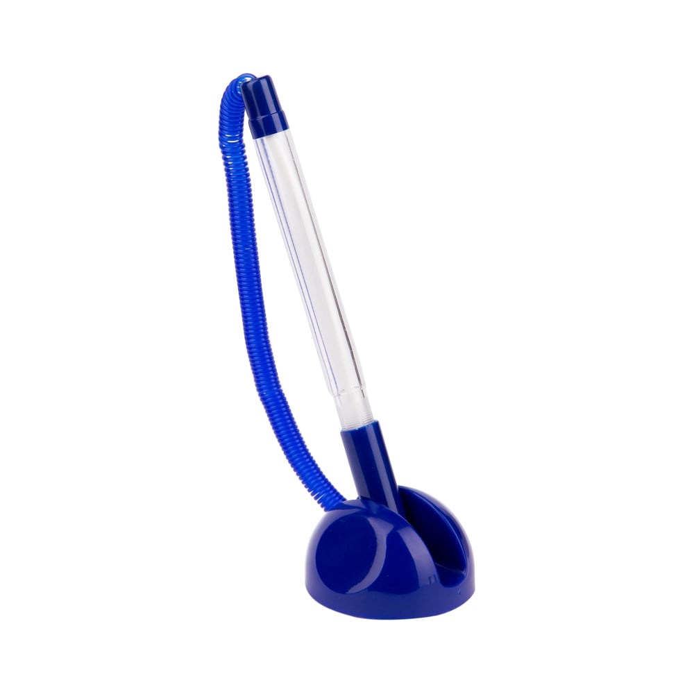 Настольная шариковая ручка OfficeSpace ручка шариковая 0 5 мм стержень синий корпус прозрачный с резиновым держателем