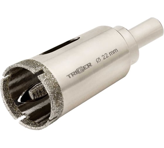 Изображение товара Коронка алмазная с центрирующим сверлом по керамике и керамограниту (22х70 мм) ТРИГГЕР 78022 тов-202710