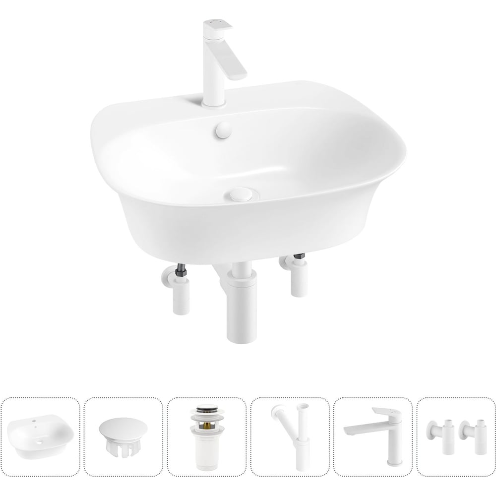 Изображение товара Набор раковина Wellsee Excellence Pro 50x46 см с комплектом