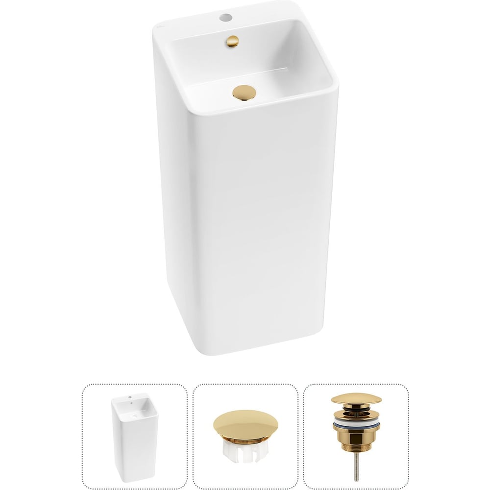 Изображение товара Напольная раковина Wellsee 3 в 1 Callipy Art 40x40x85 см