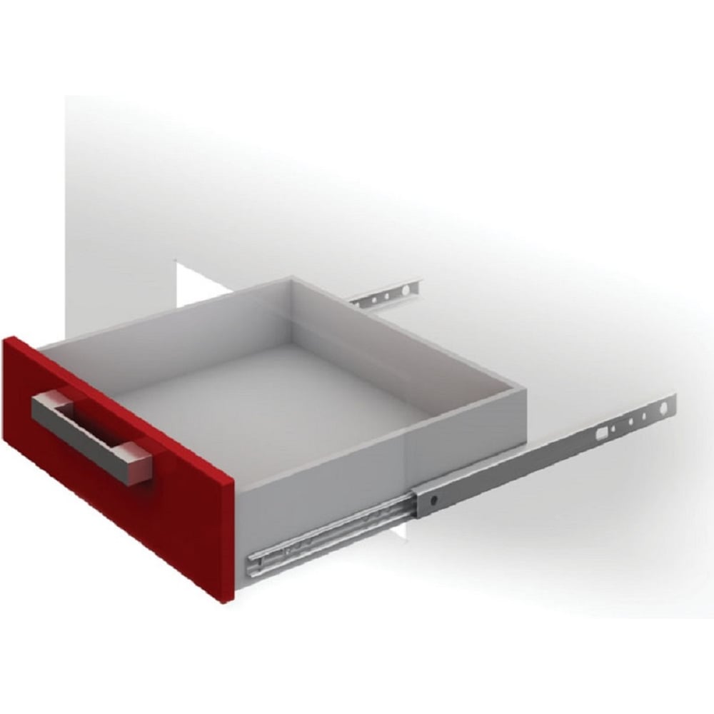 Изображение товара Комплект направляющих для ящика тумбы FERRUM 50.007 хром металлик