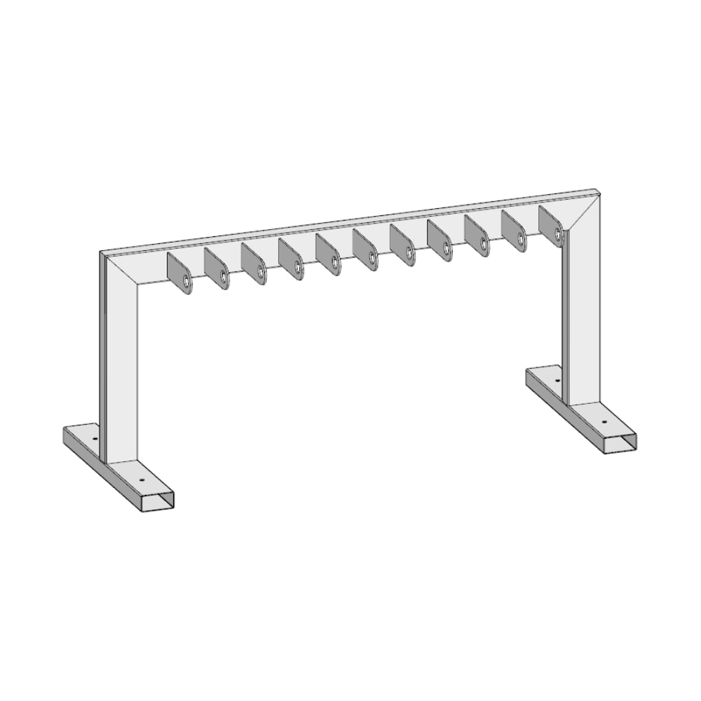 Изображение товара Парковка для самокатов Parallax 1200x500x540 серебро металл