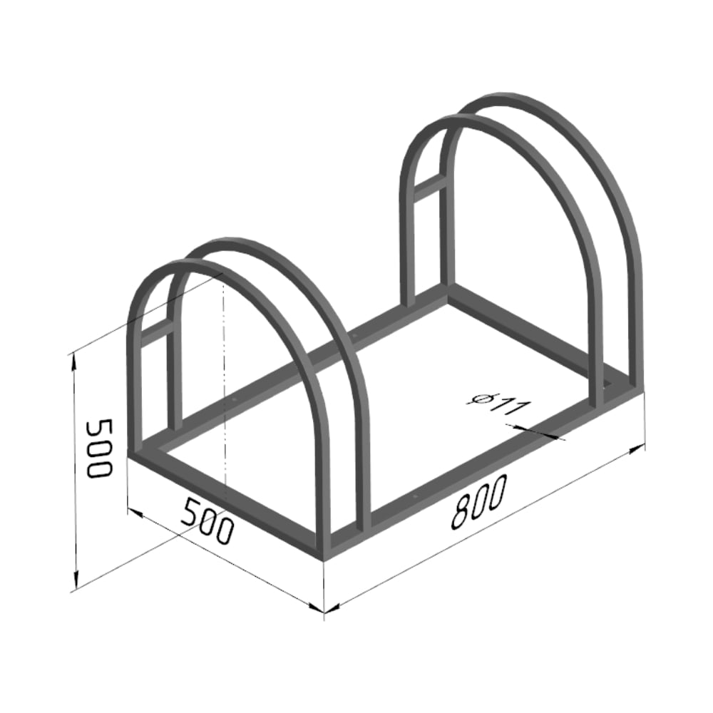 Изображение товара Велопарковка Parallax темно-серая для безопасного хранения велосипедов