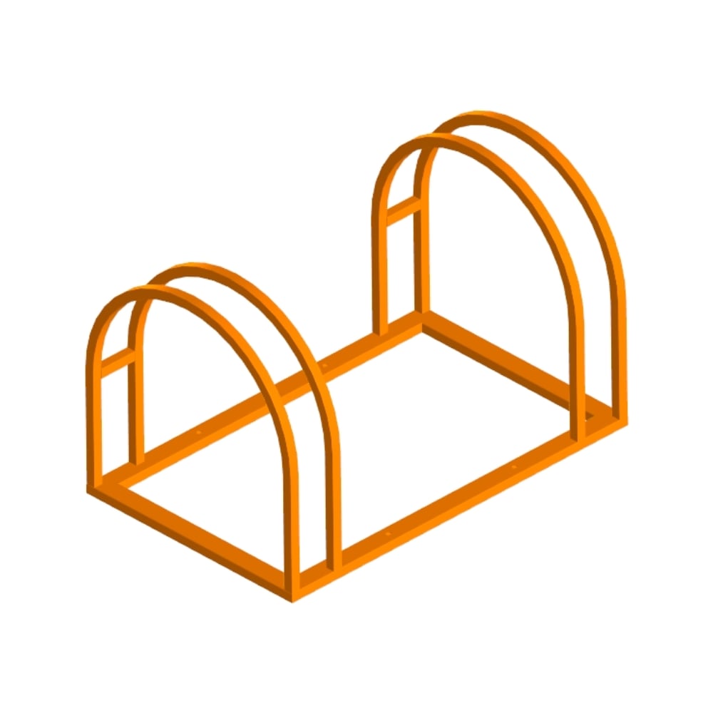 Изображение товара Велопарковка Parallax оранжевая металлическая 800x500x500 мм