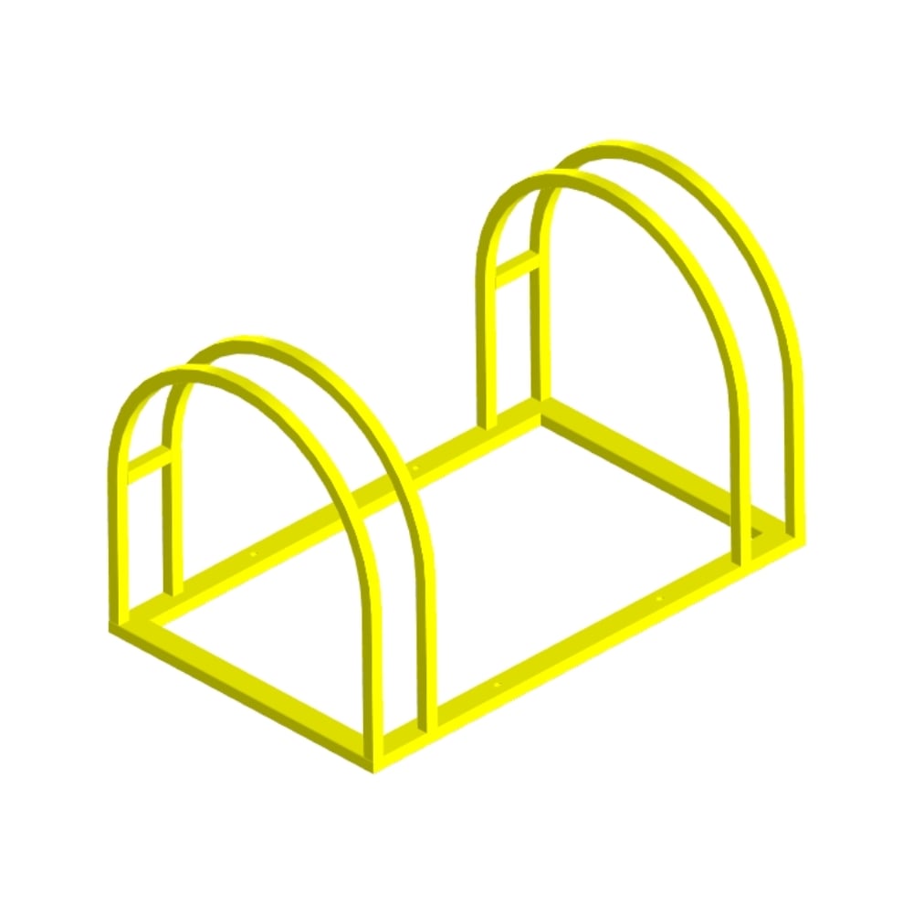 Изображение товара Велопарковка Parallax желтая 800x500x500 для велосипеда