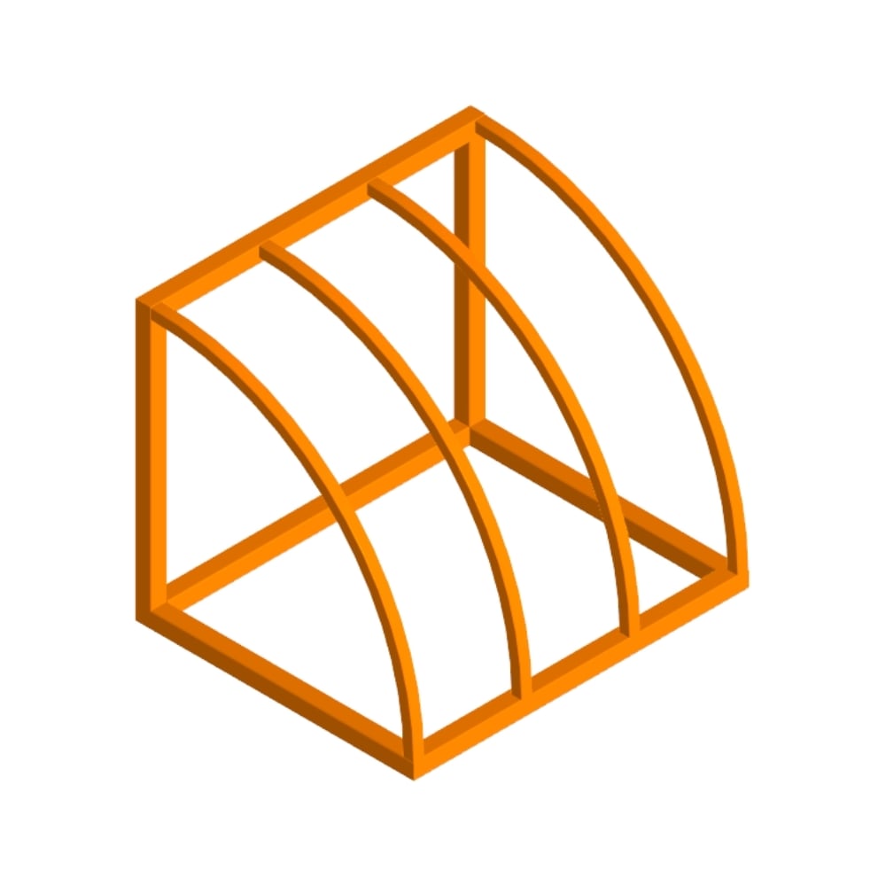 Изображение товара Велопарковка Parallax оранжевый 600x500x500 для велосипеда