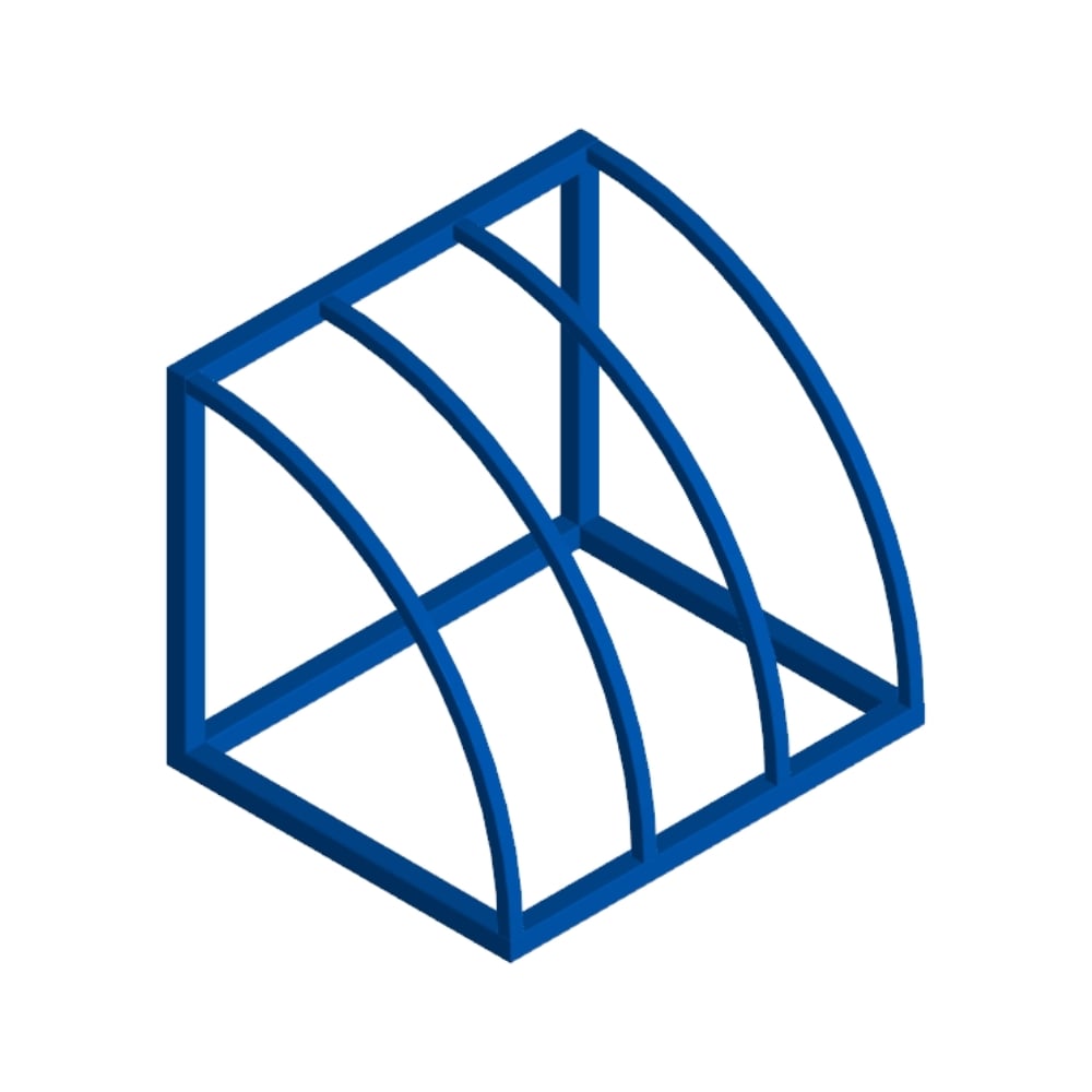 Изображение товара Велопарковка Parallax синяя 600x500x500 металлическая