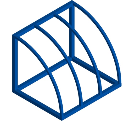 Изображение товара Велопарковка Parallax синий 600x500x500 609BL500600500-VEL