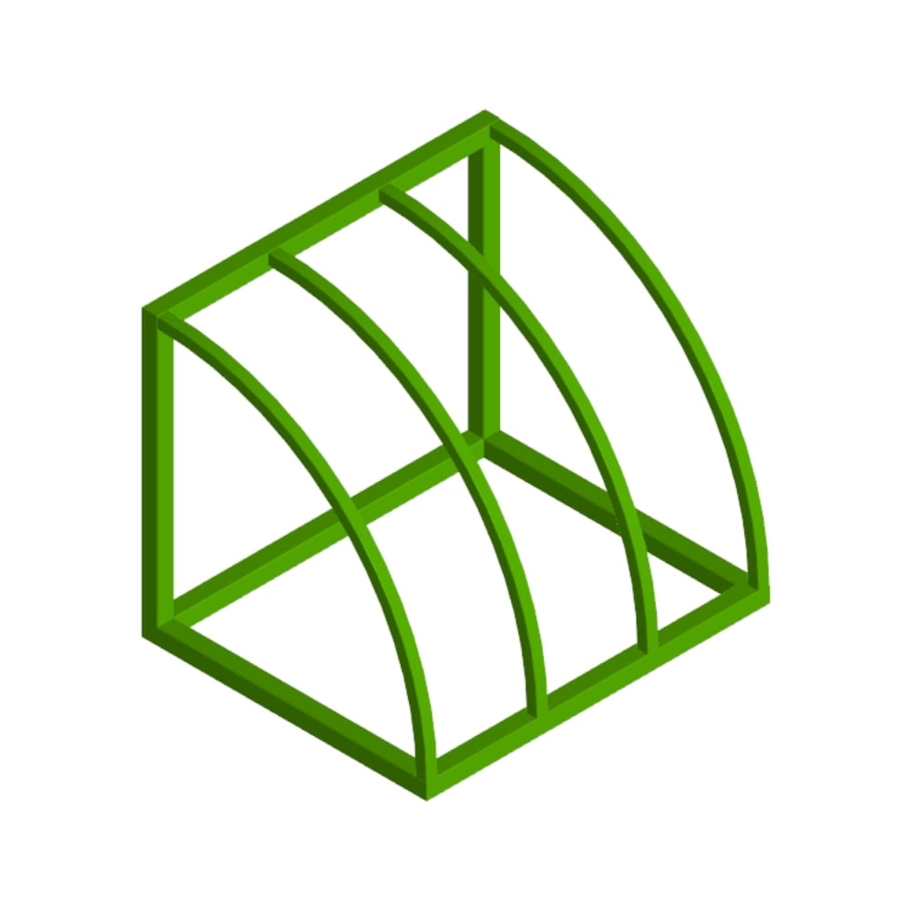 Изображение товара Велопарковка Parallax зеленый 600x500x500 металлическая для велосипедов