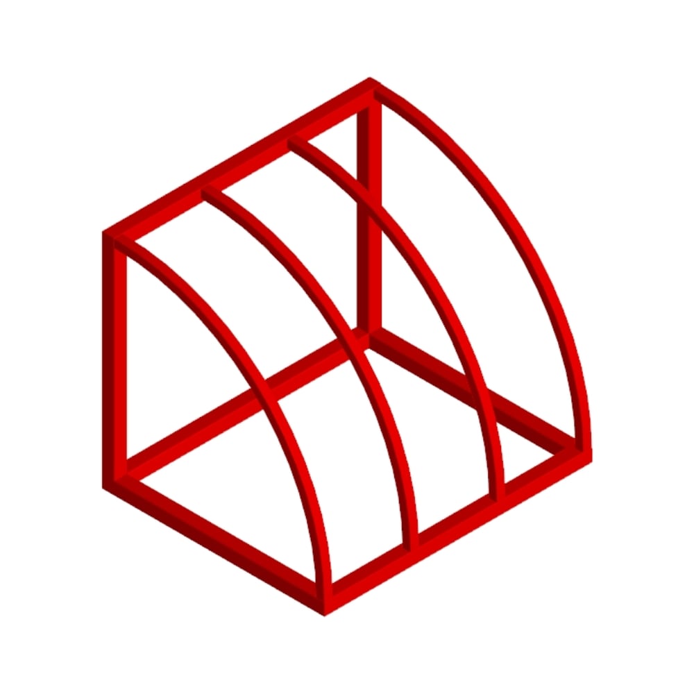 Изображение товара Велопарковка Parallax красная 600x500x500 мм для велосипедов