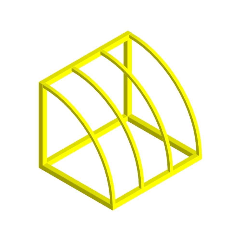 Изображение товара Велопарковка Parallax желтая 600x500x500 мм для велосипедов