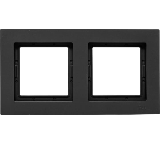 Изображение товара 2-местная рамка EKF IP44, чёрная, пластик, Эпика UP1-FPB-02-44