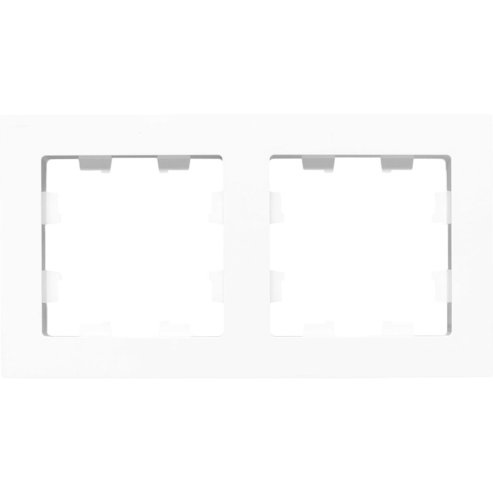 Изображение товара 2-местная белая рамка EKF серия Эпика UP1-FPW-02 для электросоединений
