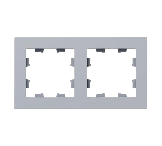 Изображение товара 2-местная рамка EKF алюминий, пластик, Эпика UP1-FPA-02