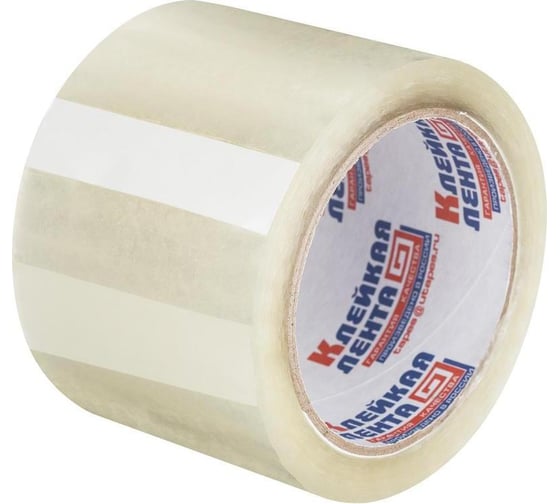 Изображение товара Упаковочная клейкая лента ООО Комус 75 мм х 66 м х 47 мкм, прозрачная, Россия 27258