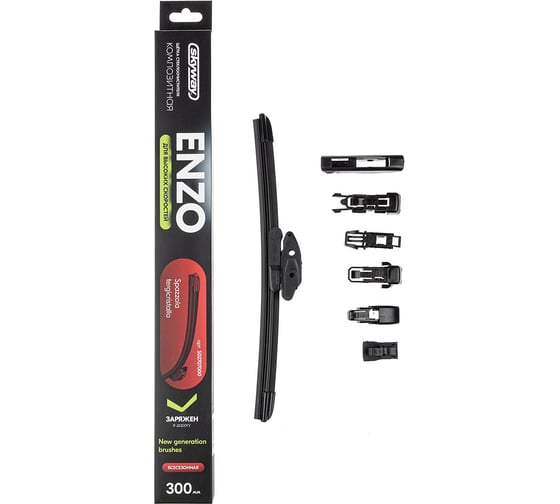 Изображение товара Щетка стеклоочистителя композитная SKYWAY ENZO 6 адаптеров для 10 типов креплений, в коробке, 30 см/12 S02707000