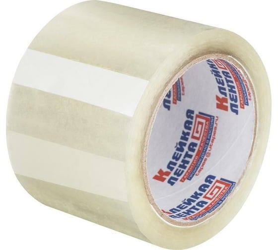 Изображение товара Упаковочная клейкая лента ООО Комус 75 мм х 66 м х 47 мкм, прозрачная, Россия, 6 шт./уп. 1042784