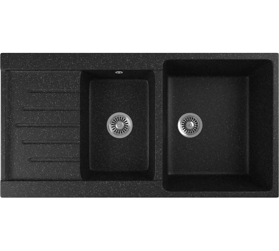 Изображение товара Кухонная мойка GreenStone GRS-98k цвет: черный GRS-98k-308
