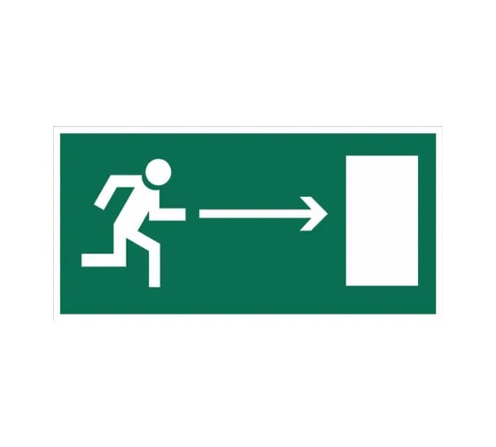 Изображение товара Надпись Элтех-сервис ЧЕЛОВЕК ВПРАВО В ДВЕРЬ сменная для табло на защелке (3 светодиода) (зелен.ф.) (168шт/уп) ЭТ000001443