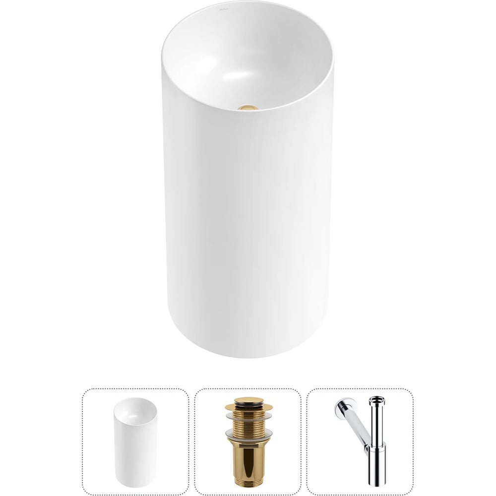 Изображение товара Набор Wellsee 3 в 1 Callipy Art напольная раковина 42x42x84 см 20215542R