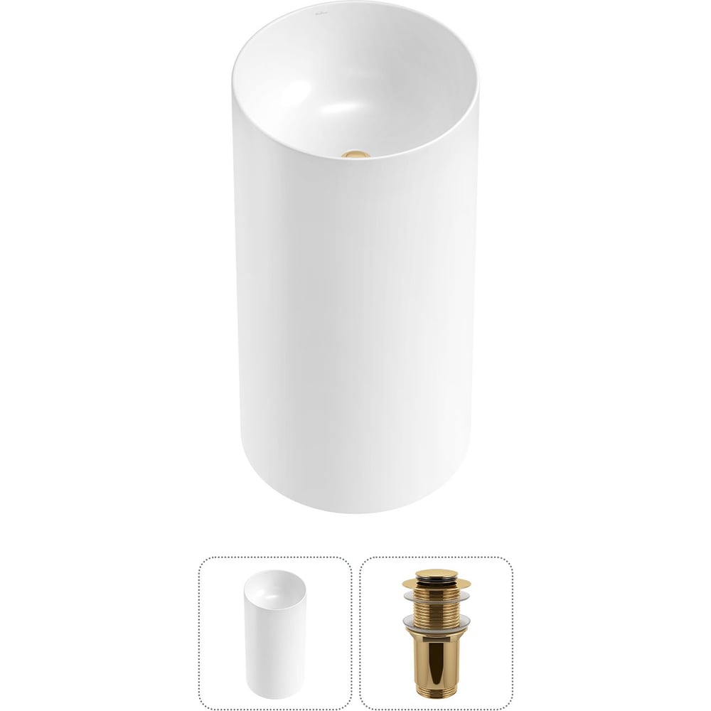 Изображение товара Напольная раковина Wellsee 2 в 1 Callipy Art 42x42x84 см