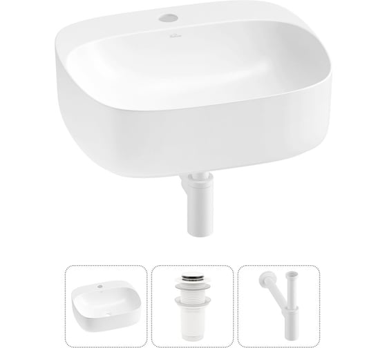 Изображение товара Набор Wellsee 3 в 1 Ideal накладная раковина 50x42 см 20214134R