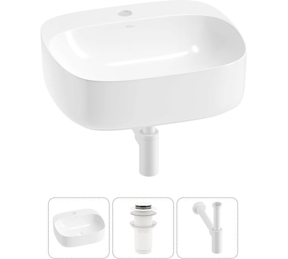 Изображение товара Набор Wellsee 3 в 1 Ideal накладная раковина 50x42 см 20214102R