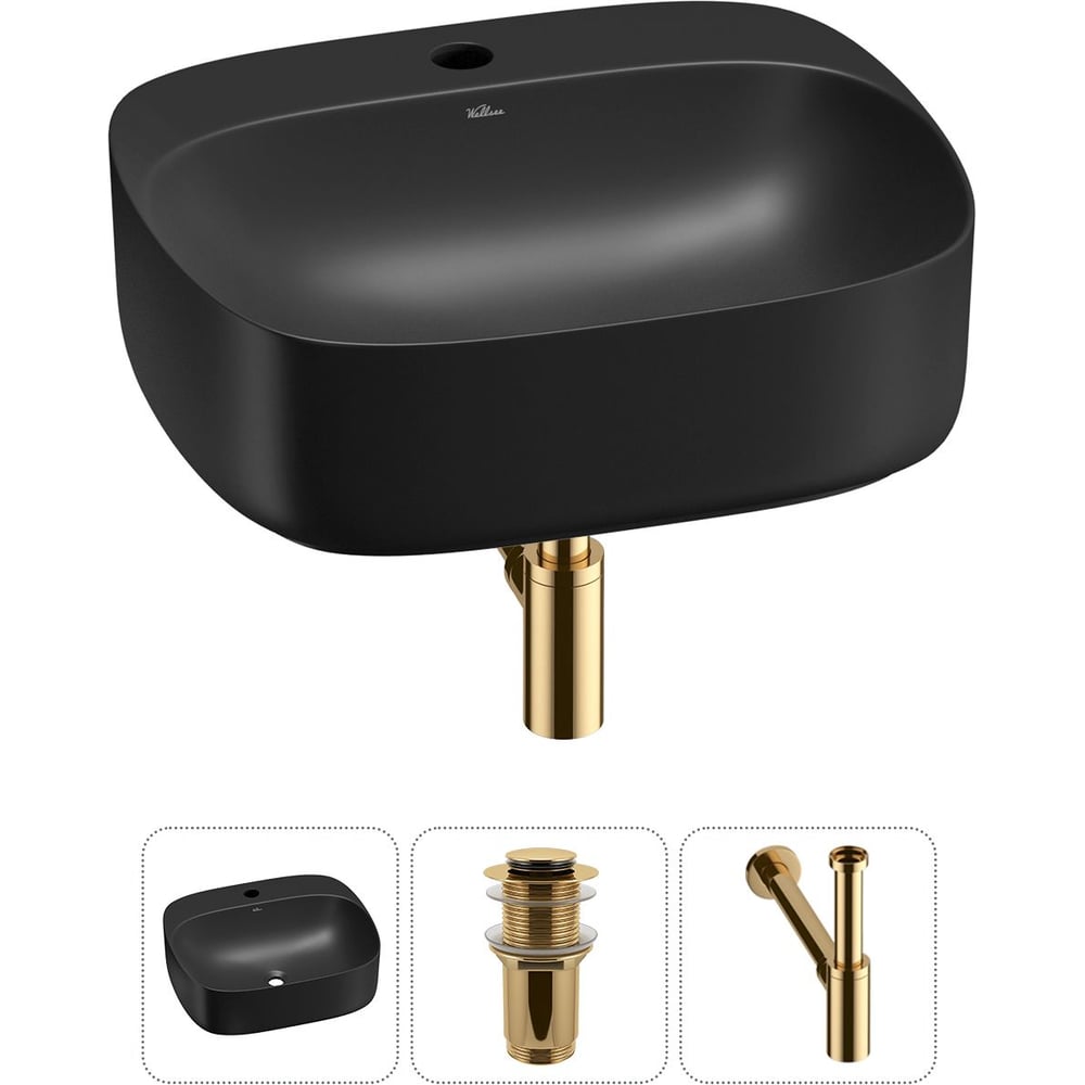 Изображение товара Набор Wellsee 3 в 1 Ideal накладная раковина 50x42 см