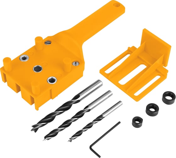 Изображение товара Кондуктор для сверления отверстий + набор аксессуаров 8 предметов DEKO WWDL08 041-0224