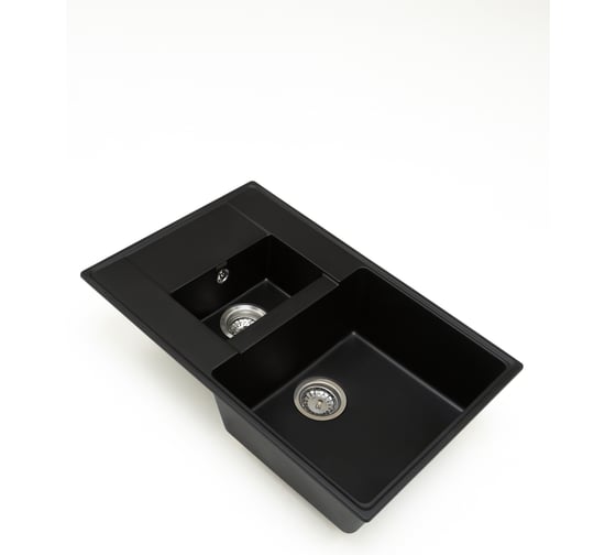 Изображение товара Кварцевая кухонная мойка Grandex AQUA TOPLINE 78F CARBON 600114