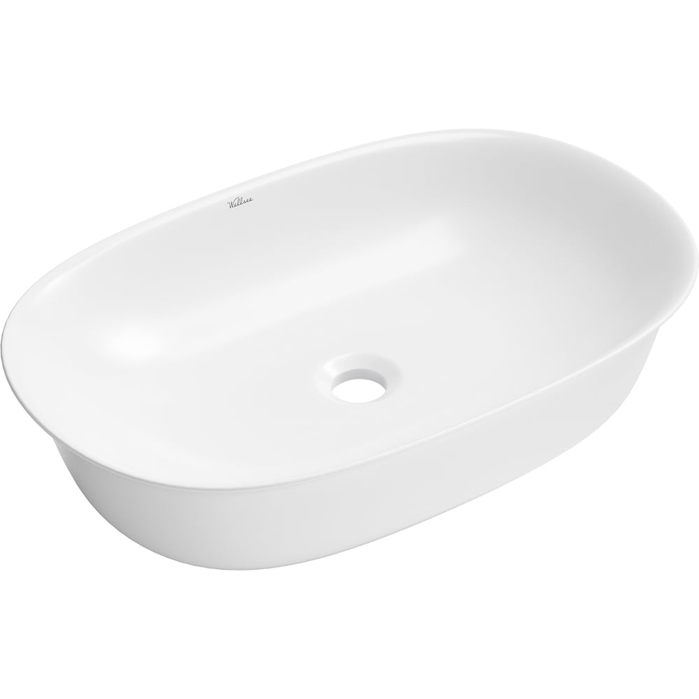 Изображение товара Накладная раковина Wellsee Brillant iCon 60x40 см белая с донным клапаном