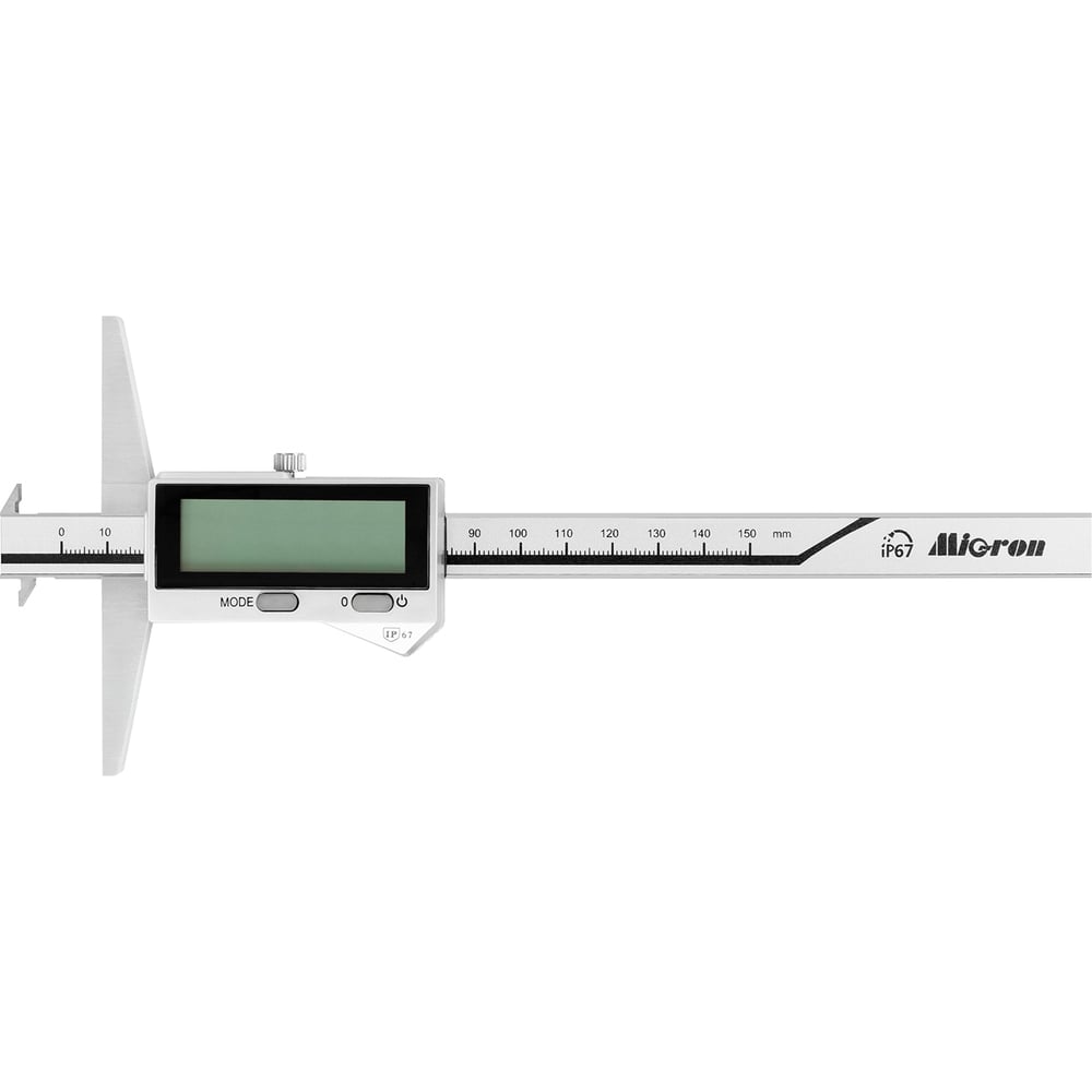 Изображение товара Штангенглубиномер Micron ШГЦ- 150 0.01 электр. ГРСИ 93125-24 IP67 с 2-мя крюками 1139346
