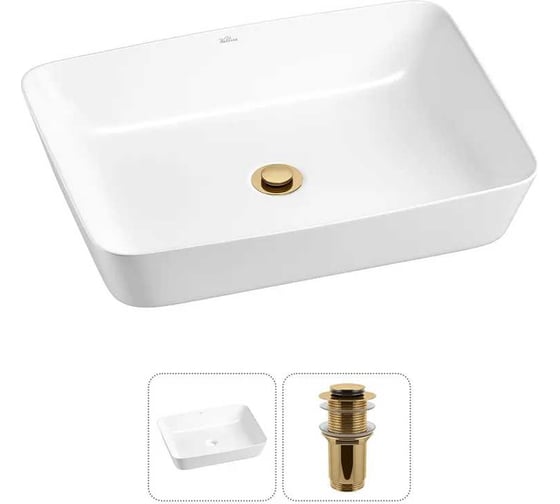 Изображение товара Набор Wellsee 2 в 1 Cromulent накладная раковина 56x40 см 20213564R