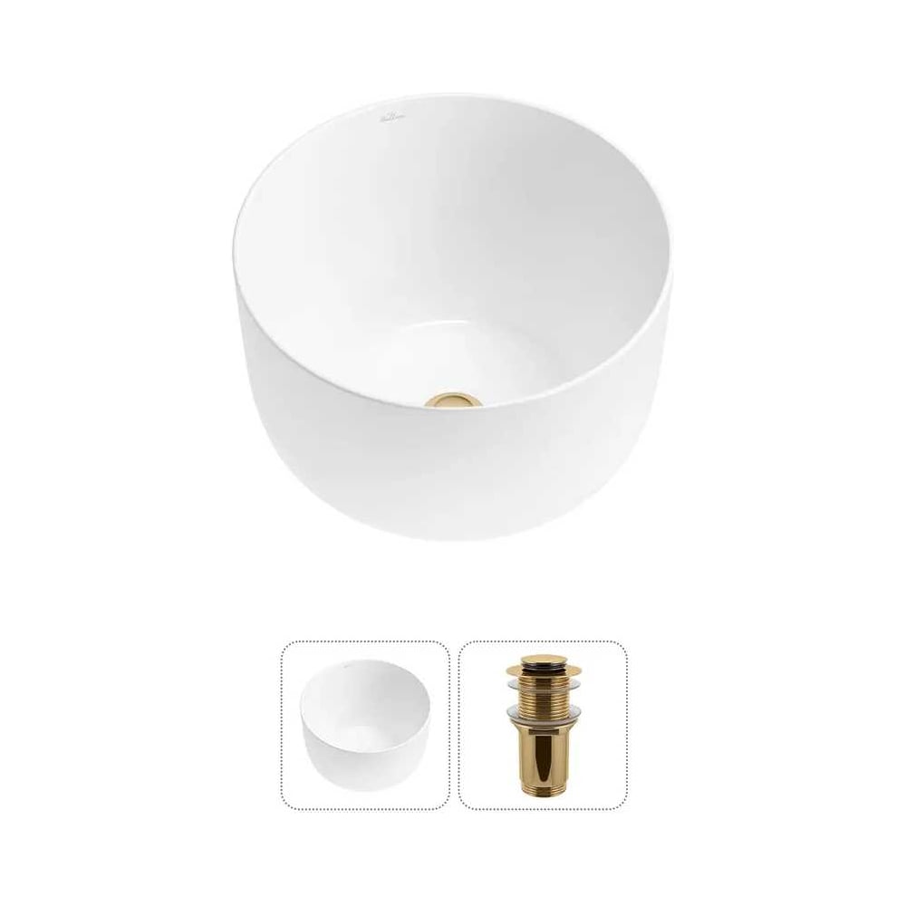 Изображение товара Накладная раковина Wellsee Fontenay Paris глянцевый белый 39 см