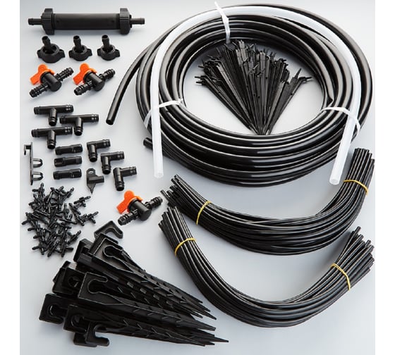 Изображение товара Набор для капельного полива Зеленый Луг ЗЛ-КП18 18 кв.м на 6 грядок 0R-00003607