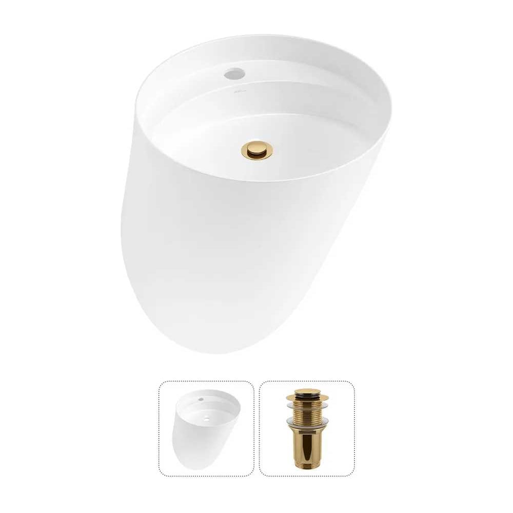 Изображение товара Набор Wellsee 2 в 1 M1 Limited Edition подвесная раковина 45x45 см белая