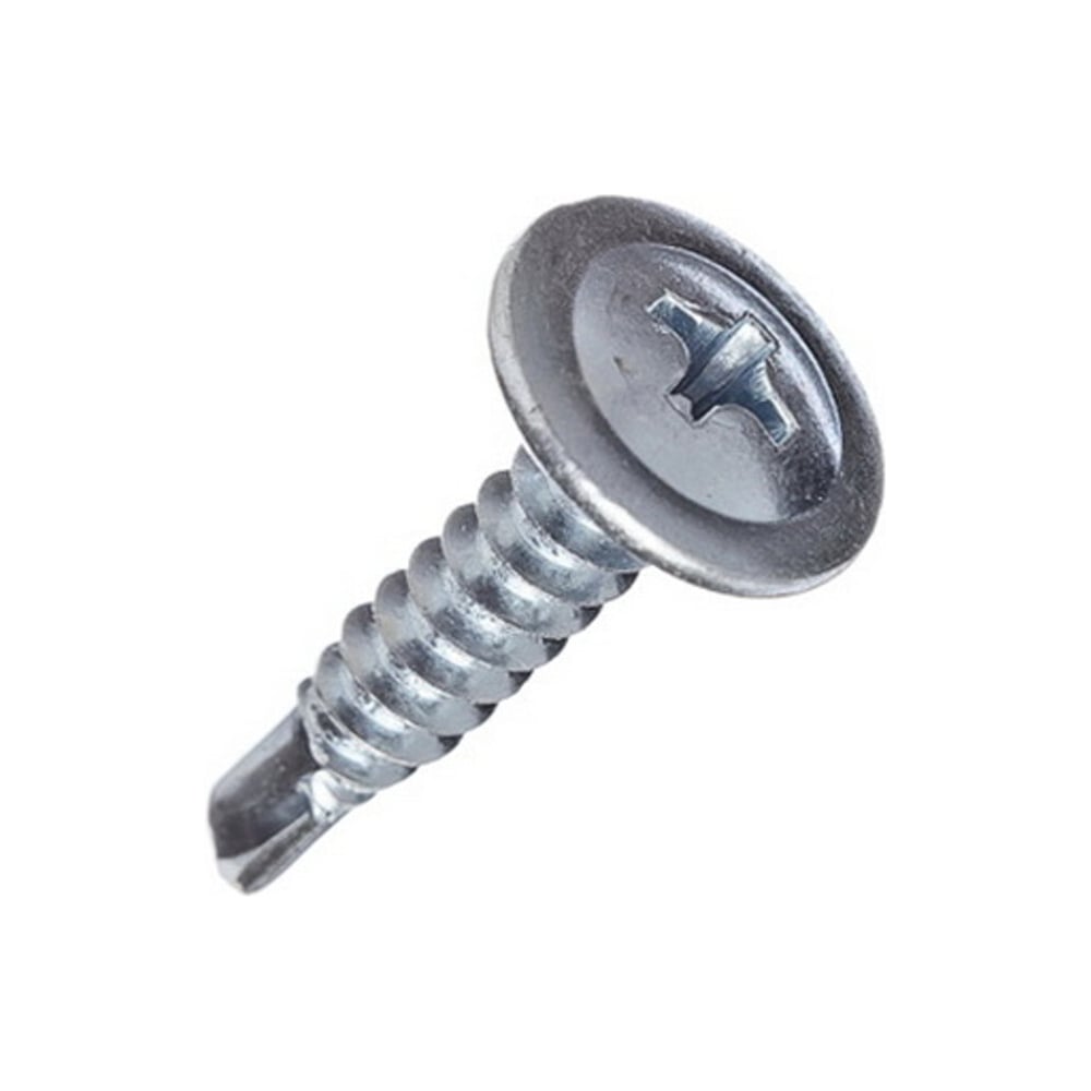 Изображение товара Саморез с прессшайбой 4,2x76 со сверлом КостИнСтрой оцинкованный 200 шт