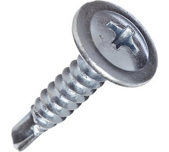 Изображение товара Саморез с прессшайбой КостИнСтрой 4,2x57 со сверлом, цинк 250 шт. 17732