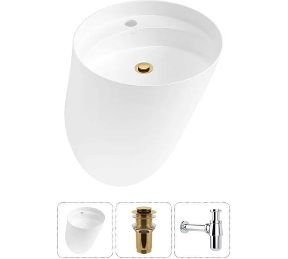 Изображение товара Набор Wellsee 3 в 1 M1 Limited Edition подвесная раковина 45x45 см 20215021R