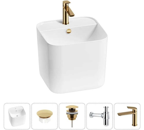 Изображение товара Набор Wellsee 5 в 1 M1 Limited Edition подвесная раковина 45x42 см 20217282R