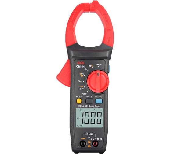 Изображение товара Токоизмерительные клещи RGK CM-14 с поверкой 721326
