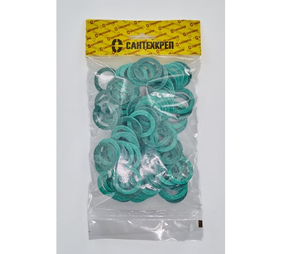 Изображение товара Безасбестовая паронитовая прокладка Сантехкреп 1 (19x30x2 мм.) фасовка 100 шт. 2.13.3.