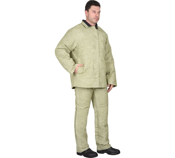 Изображение товара Костюм сварщика брезентовый зимний: куртка, брюки, р.104-108/182-188 (ЧЗ) 17620