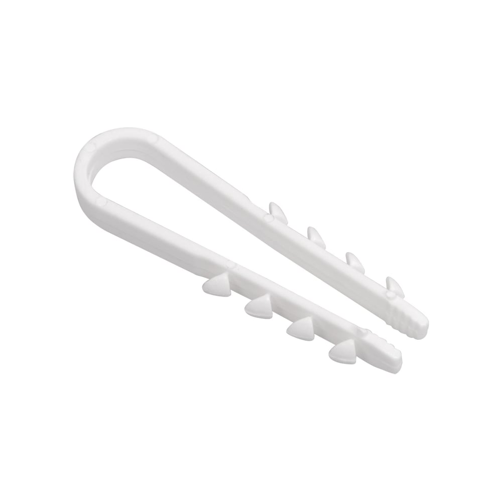 Изображение товара Дюбель хомут IEK для круглого кабеля 5-10 мм, белый, 100 шт.