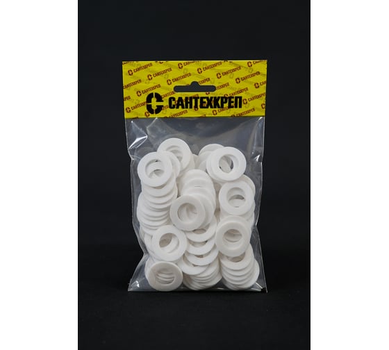 Изображение товара Фторопластовая прокладка Сантехкреп 3\4 (14x24 мм) фасовка 100 шт. 2.10.5.