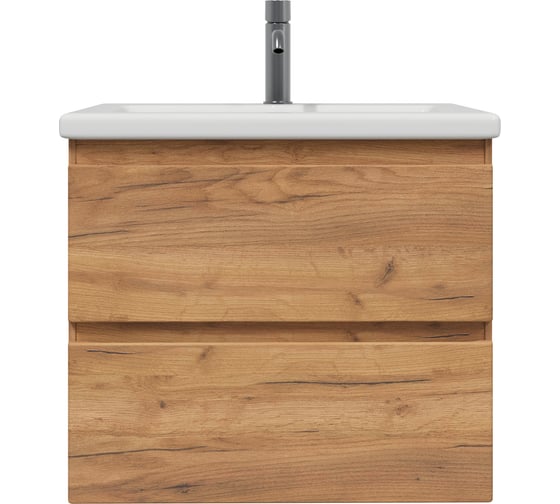 Изображение товара Тумба с раковиной RUVANN STELLO 50 + Como 50 в ванную подвесная голд крафт Т.STELLO-GK.П-50П-KIT-COM